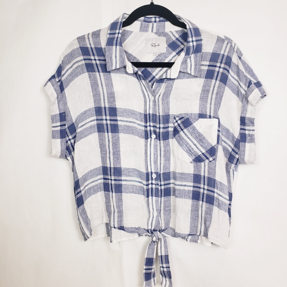 Rails Ameli Lapis coast white tie front shirt - Picture 2 of 9